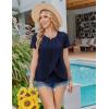 imageEkouaer Womens Maternity Nursing Pajamas Set Breastfeeding Sleepwear Double Layer Short Sleeve Top ampamp Shorts Nursing PjsNavy Blue