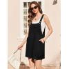 imageEkouaer Womens Rompers Summer Casual Short Overalls Sleeveless Adjustable Strap Jumpsuits with Pockets Beach Vacation ClothesBlack
