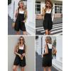 imageEkouaer Womens Rompers Summer Casual Short Overalls Sleeveless Adjustable Strap Jumpsuits with Pockets Beach Vacation ClothesBlack