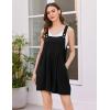 imageEkouaer Womens Rompers Summer Casual Short Overalls Sleeveless Adjustable Strap Jumpsuits with Pockets Beach Vacation ClothesBlack