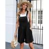 imageEkouaer Womens Rompers Summer Casual Short Overalls Sleeveless Adjustable Strap Jumpsuits with Pockets Beach Vacation ClothesBlack1