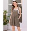 imageEkouaer Womens Rompers Summer Casual Short Overalls Sleeveless Adjustable Strap Jumpsuits with Pockets Beach Vacation ClothesBrown