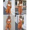 imageEkouaer Womens Rompers Summer Casual Short Overalls Sleeveless Adjustable Strap Jumpsuits with Pockets Beach Vacation ClothesCaramel