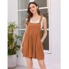 imageEkouaer Womens Rompers Summer Casual Short Overalls Sleeveless Adjustable Strap Jumpsuits with Pockets Beach Vacation ClothesCaramel