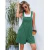 imageEkouaer Womens Rompers Summer Casual Short Overalls Sleeveless Adjustable Strap Jumpsuits with Pockets Beach Vacation ClothesDark Green1