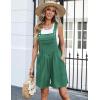 imageEkouaer Womens Rompers Summer Casual Short Overalls Sleeveless Adjustable Strap Jumpsuits with Pockets Beach Vacation ClothesDark Green1