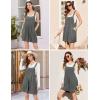 imageEkouaer Womens Rompers Summer Casual Short Overalls Sleeveless Adjustable Strap Jumpsuits with Pockets Beach Vacation ClothesDark Grey