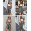 imageEkouaer Womens Rompers Summer Casual Short Overalls Sleeveless Adjustable Strap Jumpsuits with Pockets Beach Vacation ClothesDark Grey