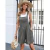 imageEkouaer Womens Rompers Summer Casual Short Overalls Sleeveless Adjustable Strap Jumpsuits with Pockets Beach Vacation ClothesDark Grey1