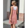 imageEkouaer Womens Rompers Summer Casual Short Overalls Sleeveless Adjustable Strap Jumpsuits with Pockets Beach Vacation ClothesDirty Pink1