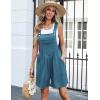imageEkouaer Womens Rompers Summer Casual Short Overalls Sleeveless Adjustable Strap Jumpsuits with Pockets Beach Vacation ClothesGrey Blue1