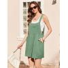 imageEkouaer Womens Rompers Summer Casual Short Overalls Sleeveless Adjustable Strap Jumpsuits with Pockets Beach Vacation ClothesLight Green