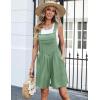 imageEkouaer Womens Rompers Summer Casual Short Overalls Sleeveless Adjustable Strap Jumpsuits with Pockets Beach Vacation ClothesLight Green1