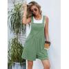 imageEkouaer Womens Rompers Summer Casual Short Overalls Sleeveless Adjustable Strap Jumpsuits with Pockets Beach Vacation ClothesLight Green1