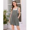 imageEkouaer Womens Rompers Summer Casual Short Overalls Sleeveless Adjustable Strap Jumpsuits with Pockets Beach Vacation ClothesLight Grey