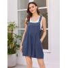 imageEkouaer Womens Rompers Summer Casual Short Overalls Sleeveless Adjustable Strap Jumpsuits with Pockets Beach Vacation ClothesNavy