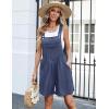 imageEkouaer Womens Rompers Summer Casual Short Overalls Sleeveless Adjustable Strap Jumpsuits with Pockets Beach Vacation ClothesNavy1