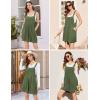 imageEkouaer Womens Rompers Summer Casual Short Overalls Sleeveless Adjustable Strap Jumpsuits with Pockets Beach Vacation ClothesOlive