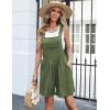 imageEkouaer Womens Rompers Summer Casual Short Overalls Sleeveless Adjustable Strap Jumpsuits with Pockets Beach Vacation ClothesOlive1