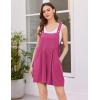 imageEkouaer Womens Rompers Summer Casual Short Overalls Sleeveless Adjustable Strap Jumpsuits with Pockets Beach Vacation ClothesRose