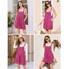 imageEkouaer Womens Rompers Summer Casual Short Overalls Sleeveless Adjustable Strap Jumpsuits with Pockets Beach Vacation ClothesRose
