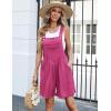 imageEkouaer Womens Rompers Summer Casual Short Overalls Sleeveless Adjustable Strap Jumpsuits with Pockets Beach Vacation ClothesRose1
