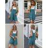 imageEkouaer Womens Rompers Summer Casual Short Overalls Sleeveless Adjustable Strap Jumpsuits with Pockets Beach Vacation ClothesTeal