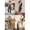 imageEkouaer Womens Sleeveless Jumpsuit Loose Spaghetti Strap Baggy Overalls Jumpers Casual Long Pants Rompers with Pockets 2025Armygreen