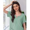 imageEkouaer Womens Zipper Robe Short Sleeves Swiss Dots Housecoat Zip Up Bathrobe Soft Nightgown with Pockets S3XLGray Green