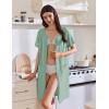 imageEkouaer Womens Zipper Robe Short Sleeves Swiss Dots Housecoat Zip Up Bathrobe Soft Nightgown with Pockets S3XLGray Green