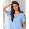 imageEkouaer Womens Zipper Robe Short Sleeves Swiss Dots Housecoat Zip Up Bathrobe Soft Nightgown with Pockets S3XLLight Blue