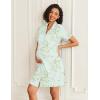 imageEkouaer Nightgowns for Women Button Down Night Gowns Short Sleeve Sleep Shirts V Neck Night Shirts Soft SleepwearGreen Floral