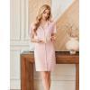 imageEkouaer Nightgowns for Women Button Down Night Gowns Short Sleeve Sleep Shirts V Neck Night Shirts Soft SleepwearPink