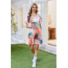 imageEkouaer Nightgowns for Women Short Sleeve Sleep Shirt V Neck Night Gown Ribbed Night Shirts Sleepwear SXXXLMarble Pattern