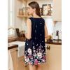 imageEkouaer Nightgowns for Women Tank Sleep Shirts Sleeveless Sleep Dress with Pockets Wide Strap NightshirtsBlack Floral