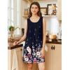 imageEkouaer Nightgowns for Women Tank Sleep Shirts Sleeveless Sleep Dress with Pockets Wide Strap NightshirtsBlack Floral