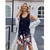 imageEkouaer Nightgowns for Women Tank Sleep Shirts Sleeveless Sleep Dress with Pockets Wide Strap NightshirtsBlack Floral