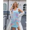 imageEkouaer Nightgowns for Women Tank Sleep Shirts Sleeveless Sleep Dress with Pockets Wide Strap NightshirtsBlue Tie Dye