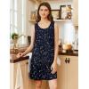 imageEkouaer Nightgowns for Women Tank Sleep Shirts Sleeveless Sleep Dress with Pockets Wide Strap NightshirtsConstellation