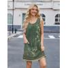 imageEkouaer Nightgowns for Women Tank Sleep Shirts Sleeveless Sleep Dress with Pockets Wide Strap NightshirtsGreen Floral