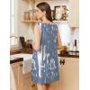 imageEkouaer Nightgowns for Women Tank Sleep Shirts Sleeveless Sleep Dress with Pockets Wide Strap NightshirtsGrey Tie Dye