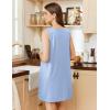 imageEkouaer Nightgowns for Women Tank Sleep Shirts Sleeveless Sleep Dress with Pockets Wide Strap NightshirtsLight Blue