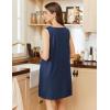 imageEkouaer Nightgowns for Women Tank Sleep Shirts Sleeveless Sleep Dress with Pockets Wide Strap NightshirtsNavy Blue