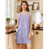 imageEkouaer Nightgowns for Women Tank Sleep Shirts Sleeveless Sleep Dress with Pockets Wide Strap NightshirtsPurple Floral