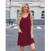 imageEkouaer Nightgowns for Women Tank Sleep Shirts Sleeveless Sleep Dress with Pockets Wide Strap NightshirtsWine Red