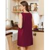 imageEkouaer Nightgowns for Women Tank Sleep Shirts Sleeveless Sleep Dress with Pockets Wide Strap NightshirtsWine Red
