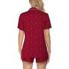 imageEkouaer Pajamas Set for Women Short Sleeve Sleepwear Button Down Pjs Soft 2 Piece Lounge SetsChristmas Tree