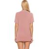 imageEkouaer Pajamas Set for Women Short Sleeve Sleepwear Button Down Pjs Soft 2 Piece Lounge SetsDark Pink