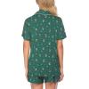 imageEkouaer Pajamas Set for Women Short Sleeve Sleepwear Button Down Pjs Soft 2 Piece Lounge SetsGreen Christmas Deer