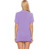 imageEkouaer Pajamas Set for Women Short Sleeve Sleepwear Button Down Pjs Soft 2 Piece Lounge SetsLavender